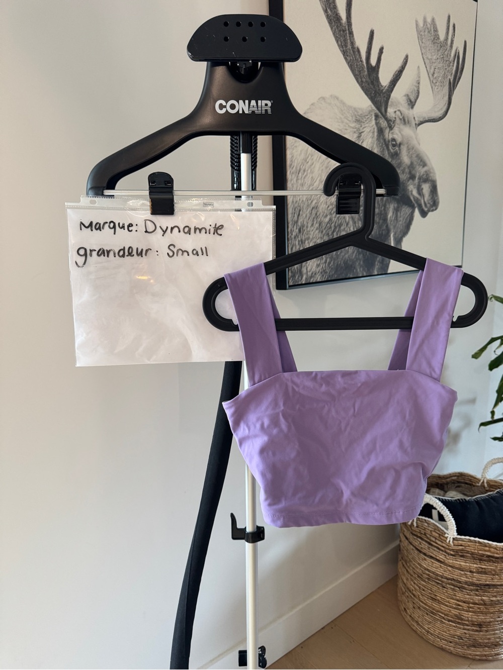 Dynamite Lilac Square-Neck Crop Top